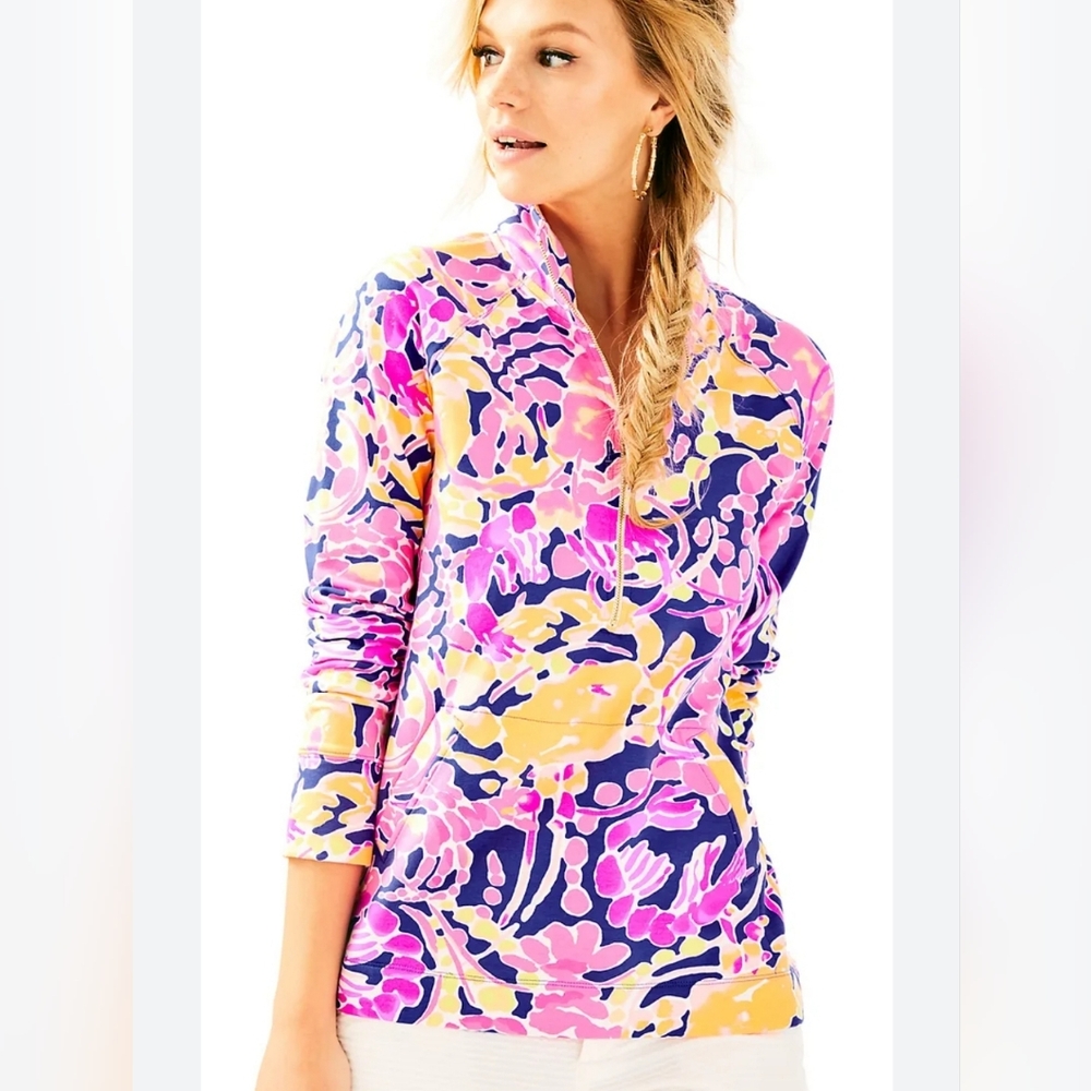 Lilly Pulitzer‎ Skipper Popover Small Catch and Release Beach Terry UPF50 S